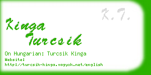 kinga turcsik business card